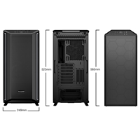 Maximum airflow and usabilityDark Base 701 Black makes no compromises in performance and is designed for easy handling with its outstanding usability. Subtle ARGB illumination perfectly rounds up this high-end case.Open mesh design for highest airflow and performance3 pre-installed Silent Wings 4 140mm PWM high-speed fans offer maximum performanceFan controller with PWM motherboard sync optionPWM and ARGB Hub for up to 8 PWM fans and 2 ARGB componentsARGB lighting with integrated ARGB controller for a stunning lookExceptional usability with easily accessible features such as removable fan- and radiator brackets in the top and frontVersatile motherboard tray for an inverted layout optionSimple and tool-less installation of HDDs and SSDsCable routing channels for professional cable management and a neat interiorTempered glass side window allowing a superb view of the PC components3-year manufacturer’s warrantyProduct conception