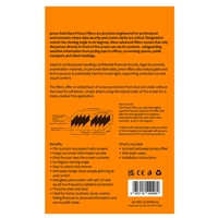 prevo Anti-Glare Privacy Filters are precision-engineered for professional environments where data security and screen clarity are critical. Designed to restrict the viewing angle to 60 degrees